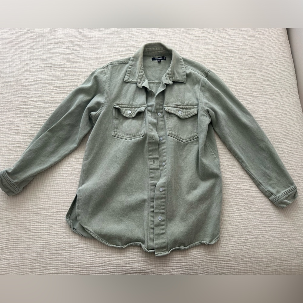 Sage green shacket
